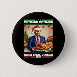 Chapa Redonda De 5 Cm Cena de Navidades ganadores de Trump graciosos