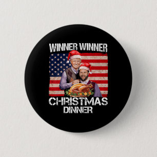 Chapa Redonda De 5 Cm Cena de Navidades ganadores de Trump Vance