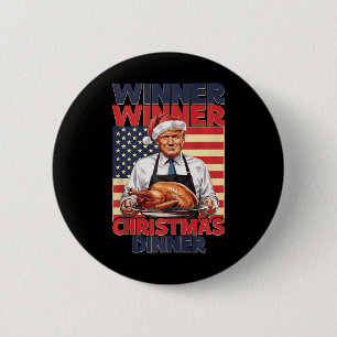 Chapa Redonda De 5 Cm Cena de Navidades ganadores del premio Trump