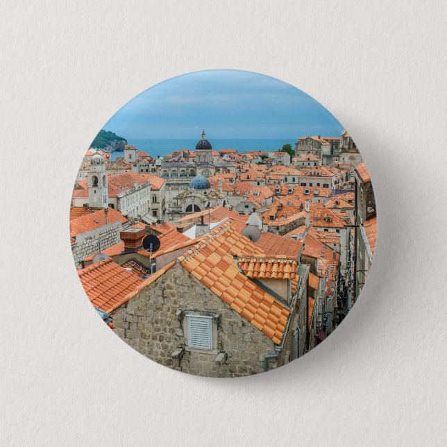 Chapa Redonda De 5 Cm Centro de Dubrovnik (Anverso)