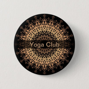 Chapa Redonda De 5 Cm Centro de yoga, yoga, deportes, mandala