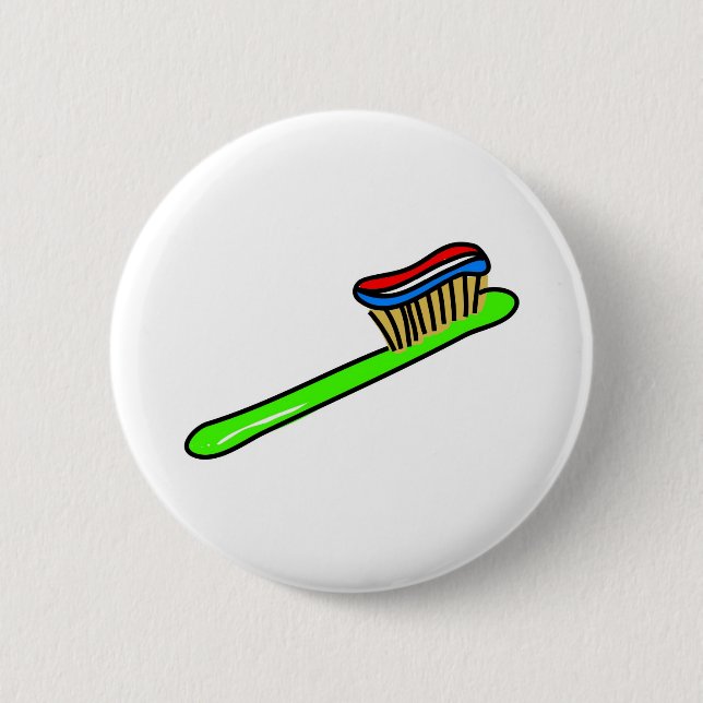 Chapa Redonda De 5 Cm Cepillo de dientes (Anverso)