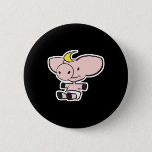 Chapa Redonda De 5 Cm cerdito bebé adorable con pañal