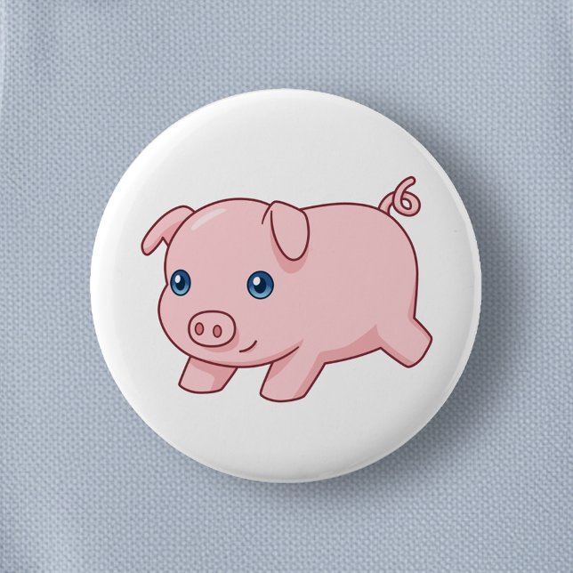 Chapa Redonda De 5 Cm Cerdito Cute Corriendo (Subido por el creador)