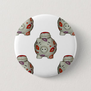 Chapa Redonda De 5 Cm Cerdo labial Adorable