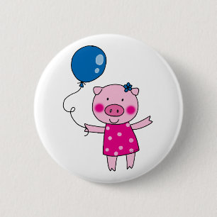 Chapa Redonda De 5 Cm Cerdo lindo