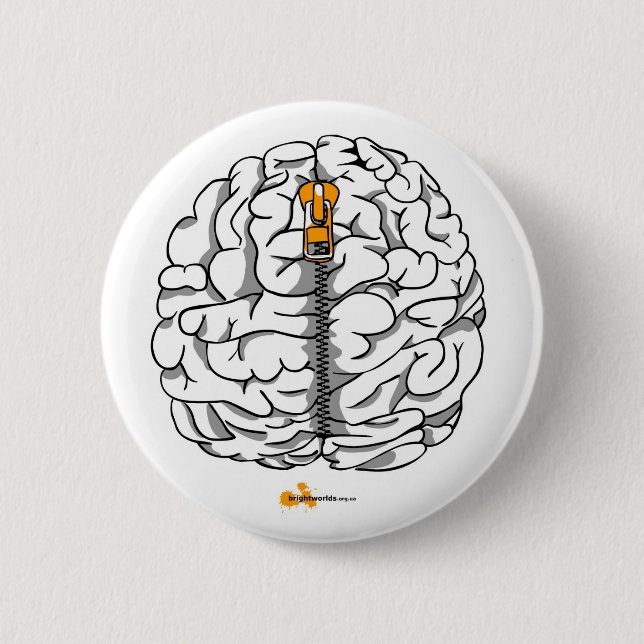 Chapa Redonda De 5 Cm Cerebro (Anverso)