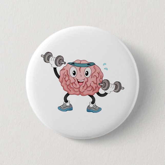Chapa Redonda De 5 Cm ¡Cerebro! (Anverso)
