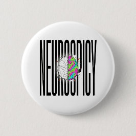 Chapa Redonda De 5 Cm Cerebro Neurodivergente Neuropicante 