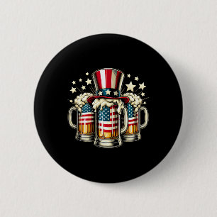 Chapa Redonda De 5 Cm Cerveza Bandera Americana Usa Fiesta 4 De Julio Be