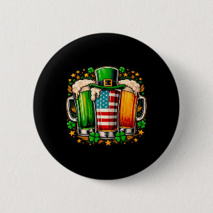 Chapa Redonda De 5 Cm Cerveza Irlandesa Irlanda Bandera Americana Día de