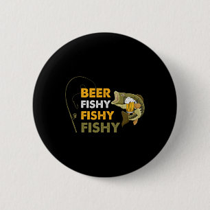 Chapa Redonda De 5 Cm Cerveza Pescado Pescado Aficionado de la Pesca Pes