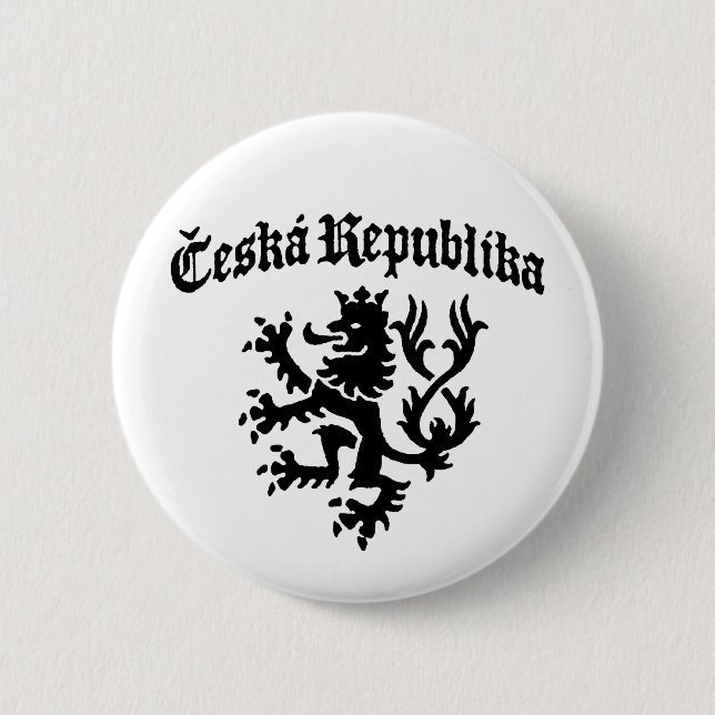 Chapa Redonda De 5 Cm Ceska Republika (Anverso)
