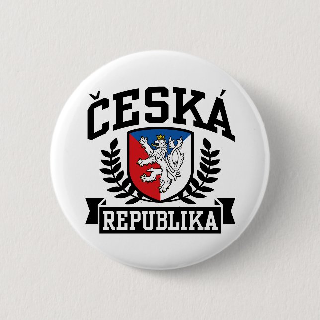 Chapa Redonda De 5 Cm Ceska Republika (Anverso)