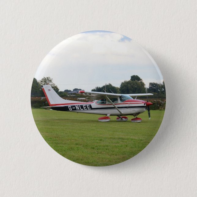 Chapa Redonda De 5 Cm Cessna 182Q (Anverso)