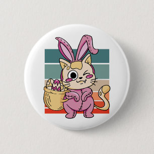 Chapa Redonda De 5 Cm Cesta de Huevos de Costume de Semana Santa de Cosp