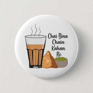 Chapa Redonda De 5 Cm Chai Bina Chain Kahan Hindi Cita Tea Glass Samosa