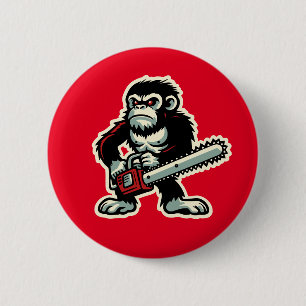 Chapa Redonda De 5 Cm Chainsaw Chimp