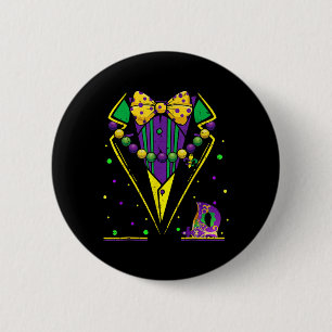 Chapa Redonda De 5 Cm Chaleco de traje de Mardi Gras para fiesta Desfile