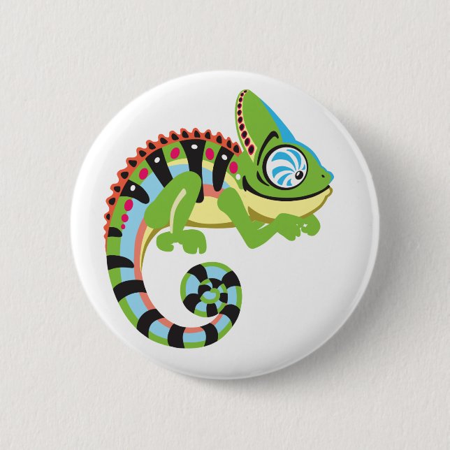 Chapa Redonda De 5 Cm Chameleon personalizado (Anverso)