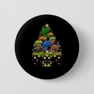 Chapa Redonda De 5 Cm Chameleons Árbol de Navidad iluminan Chameleon de