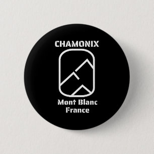 Chapa Redonda De 5 Cm Chamonix mont blanc Francia esquí snowboard