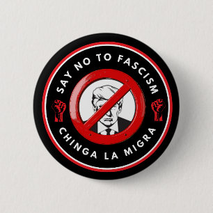 Chapa Redonda De 5 Cm Chaqueta de mezclilla antifascista
