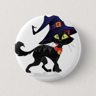 Chapa Redonda De 5 Cm Charla Halloween noir
