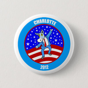 Chapa Redonda De 5 Cm Charlotte 2012 DNC