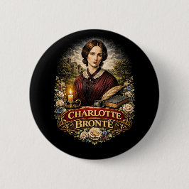 Chapa Redonda De 5 Cm Charlotte Brontë