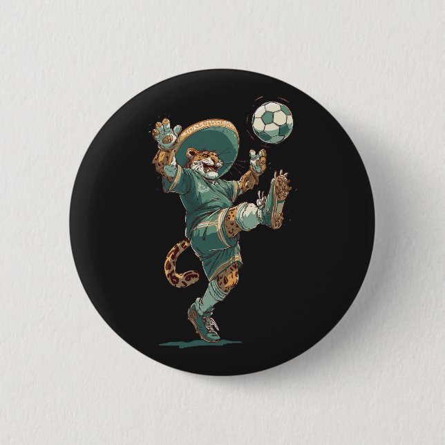 Chapa Redonda De 5 Cm Charro Jaguar Striker (Anverso)