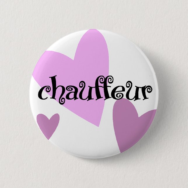 Chapa Redonda De 5 Cm Chauffeur (Anverso)