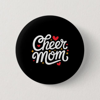 Chapa Redonda De 5 Cm Cheer Mom Cute Cheerleading Mother 