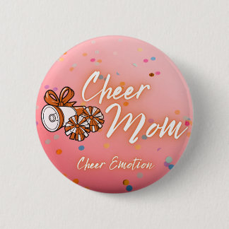 Chapa Redonda De 5 Cm Cheer Mom Pin