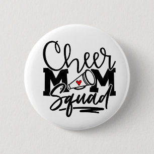 Chapa Redonda De 5 Cm Cheer Mom Squad