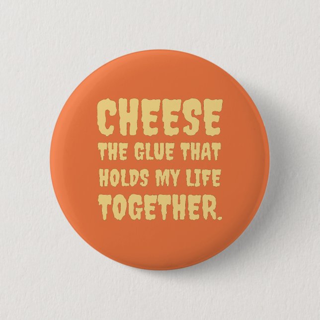 Chapa Redonda De 5 Cm Cheese Funny (Anverso)