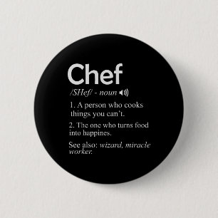 Chapa Redonda De 5 Cm Chef Cocinero Barbacoa Camiseta Divertida Cocina F