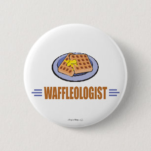 Chapa Redonda De 5 Cm Chef humorístico de Waffle