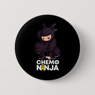 Chapa Redonda De 5 Cm Chemo Ninja Ribbon