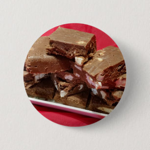 Chapa Redonda De 5 Cm Cherry Chocolate Fudge Marshmallow En Una Placa