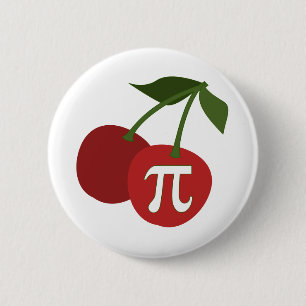 Chapa Redonda De 5 Cm Cherry Pi Day