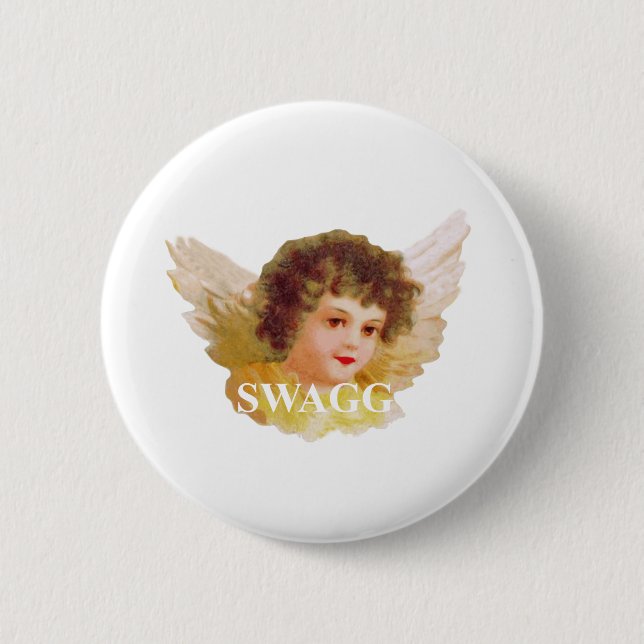 Chapa Redonda De 5 Cm cherub de angel de swagg (Anverso)
