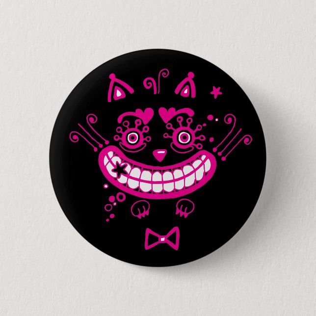 Chapa Redonda De 5 Cm Cheshire Cat (Anverso)