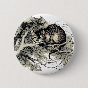 Chapa Redonda De 5 Cm Cheshire Cat Alice Wonderland Classic