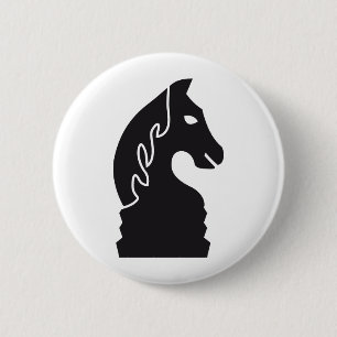 Chapa Redonda De 5 Cm chess horse