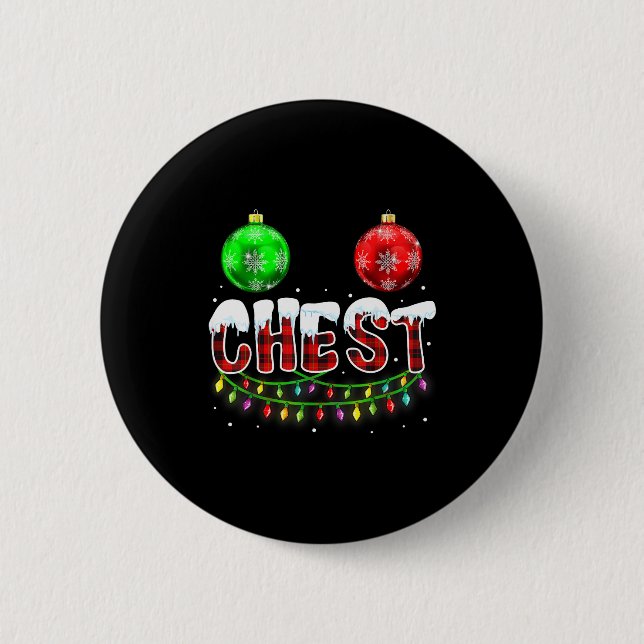 Chapa Redonda De 5 Cm Chest Nuts Christmas Funny Matching Couple Chestnu (Anverso)