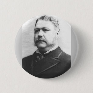 Chapa Redonda De 5 Cm Chester A. Arthur 21ª Presidenta