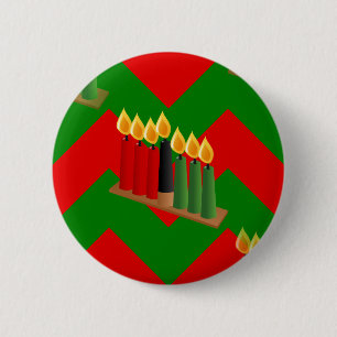 Chapa Redonda De 5 Cm chevron kwanzaa