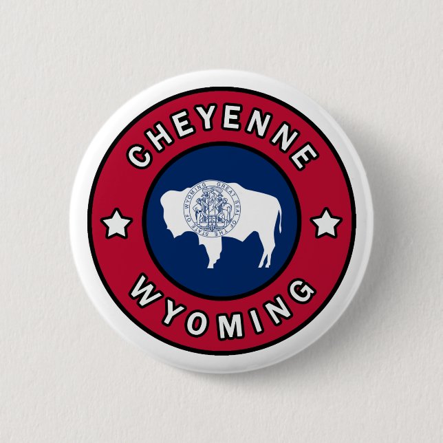 Chapa Redonda De 5 Cm Cheyenne Wyoming (Anverso)
