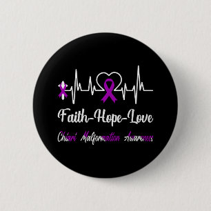 Chapa Redonda De 5 Cm Chiari Malformation Awareness Hearbeat Christian